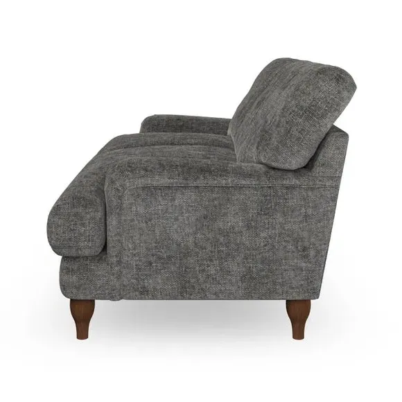 2-Seater Sofa with Bandaged Arms - Charcoal