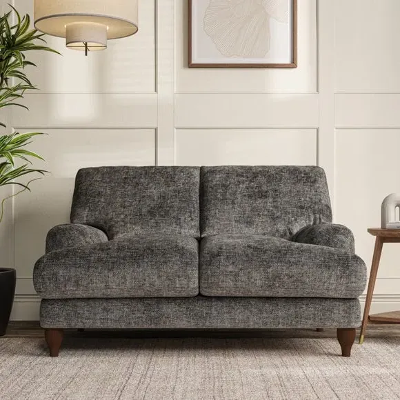 2-Seater Sofa with Bandaged Arms - Charcoal