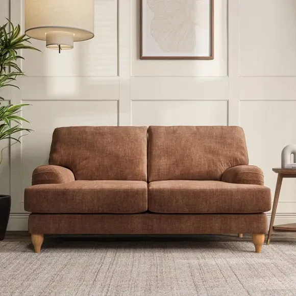 2-Seater Sofa with Bandaged Arms - Clay, Chenille