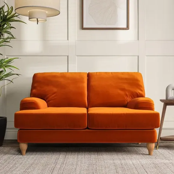 2-Seater Sofa with Bandaged Arms - Ginger