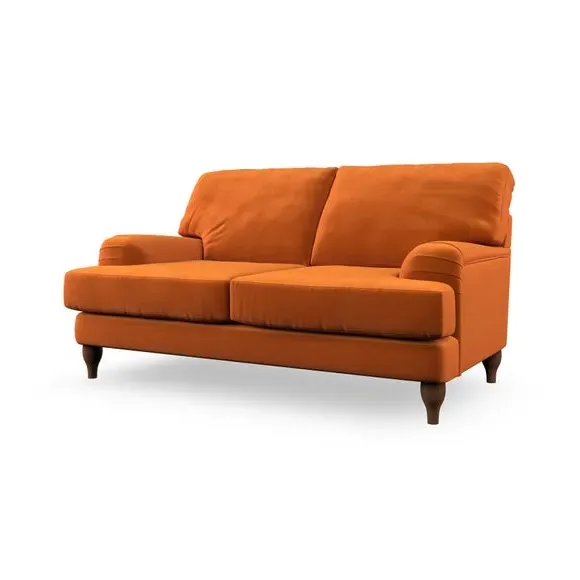 2-Seater Sofa with Bandaged Arms - Ginger, Velvet