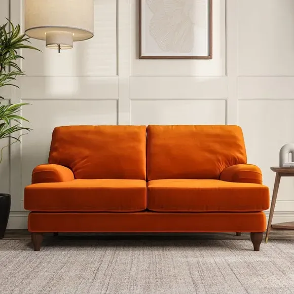 2-Seater Sofa with Bandaged Arms - Ginger, Velvet