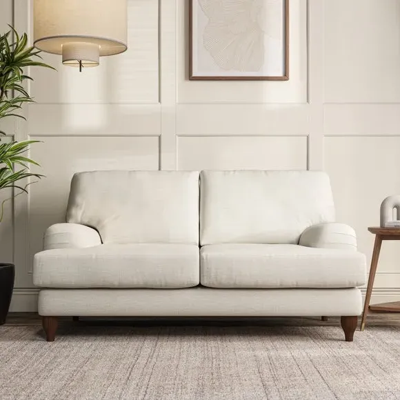 2-Seater Sofa with Bandaged Arms - Ivory