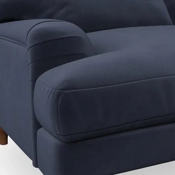 2-Seater Sofa with Bandaged Arms - Navy