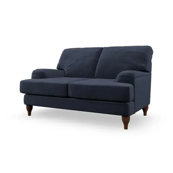 2-Seater Sofa with Bandaged Arms - Navy
