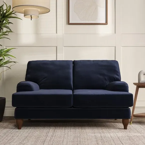 2-Seater Sofa with Bandaged Arms - Navy