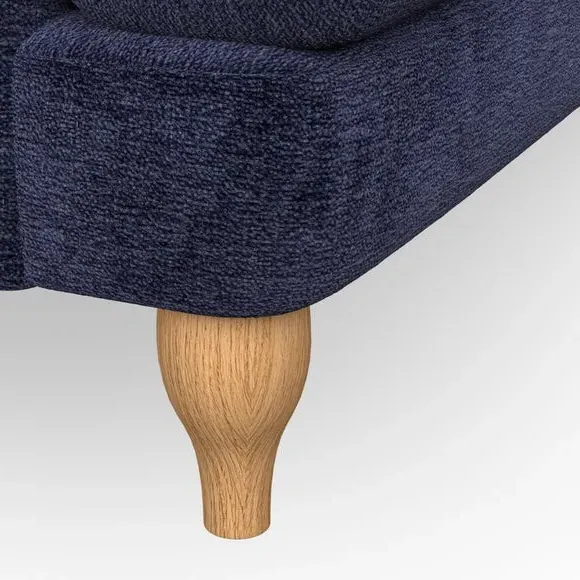2-Seater Sofa with Bandaged Arms - Navy, Chenille