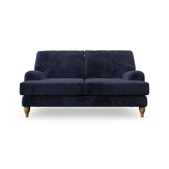 2-Seater Sofa with Bandaged Arms - Navy, Chenille