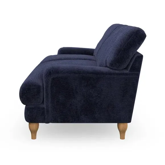 2-Seater Sofa with Bandaged Arms - Navy, Chenille