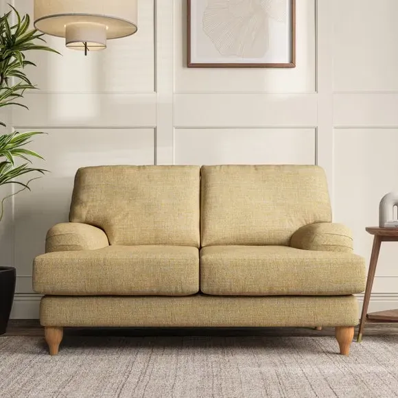 2-Seater Sofa with Bandaged Arms - Ochre