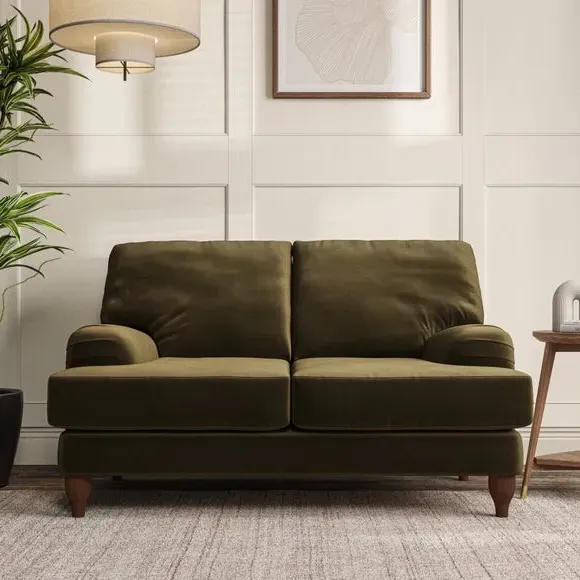 2-Seater Sofa with Bandaged Arms - Olive