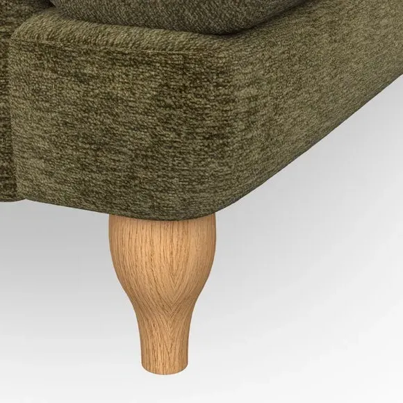 2-Seater Sofa with Bandaged Arms - Olive, Chenille