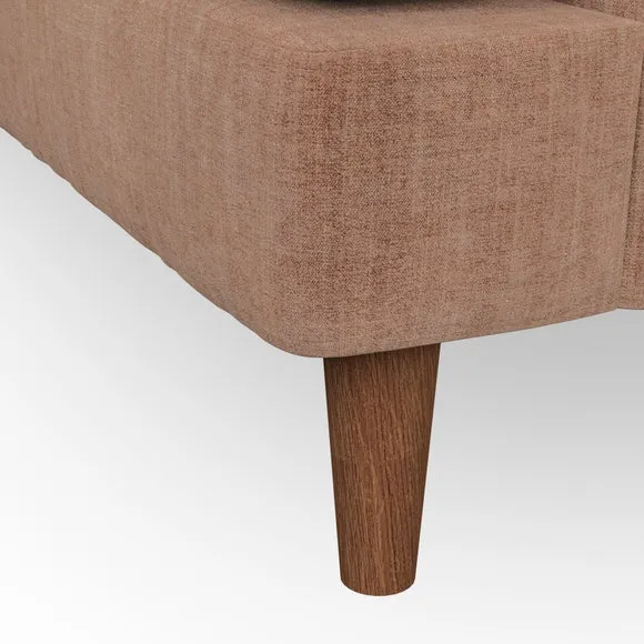 2-Seater Sofa with Button Detail - Clay, Chenille