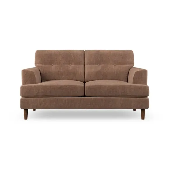 2-Seater Sofa with Button Detail - Clay, Chenille