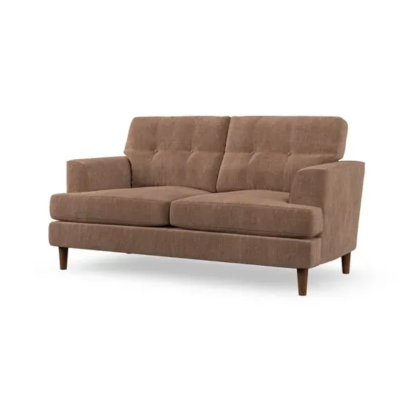 2-Seater Sofa with Button Detail - Clay, Chenille