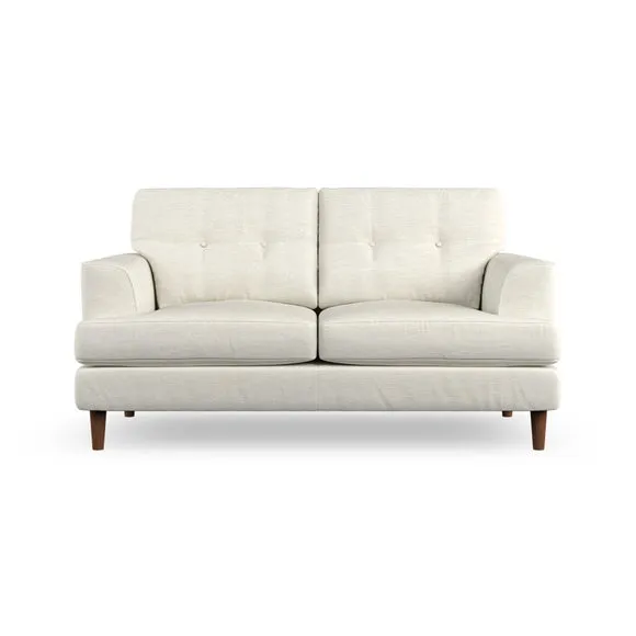 2-Seater Sofa with Button Detail - Ivory