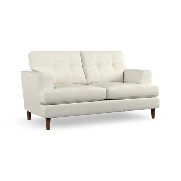 2-Seater Sofa with Button Detail - Ivory
