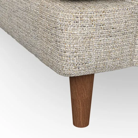 2-Seater Sofa with Button Detail - Natural, Weave