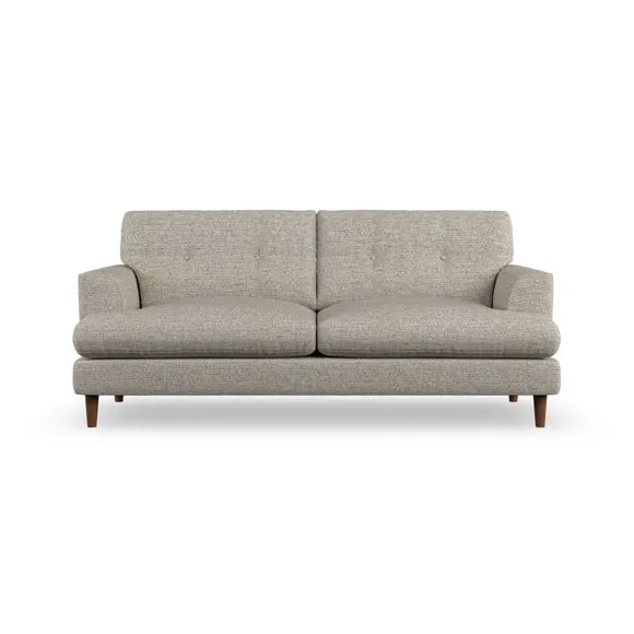 2-Seater Sofa with Button Detail - Natural, Weave