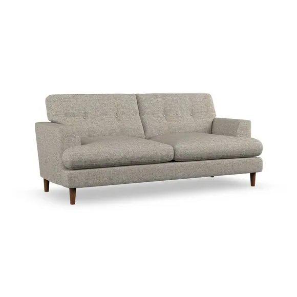 2-Seater Sofa with Button Detail - Natural, Weave