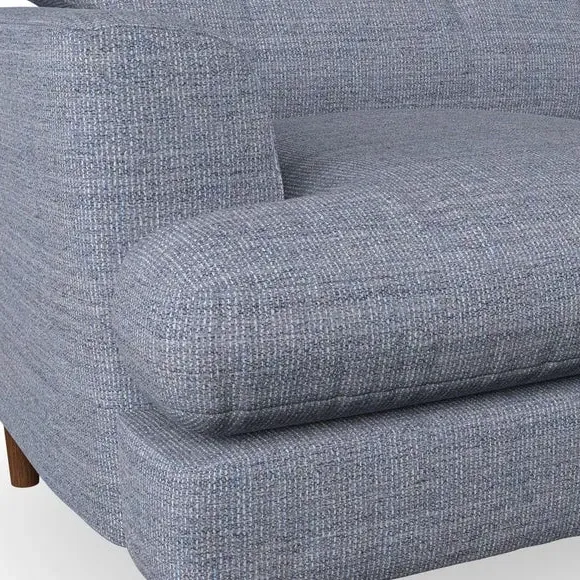 2-Seater Sofa with Button Detail - Navy