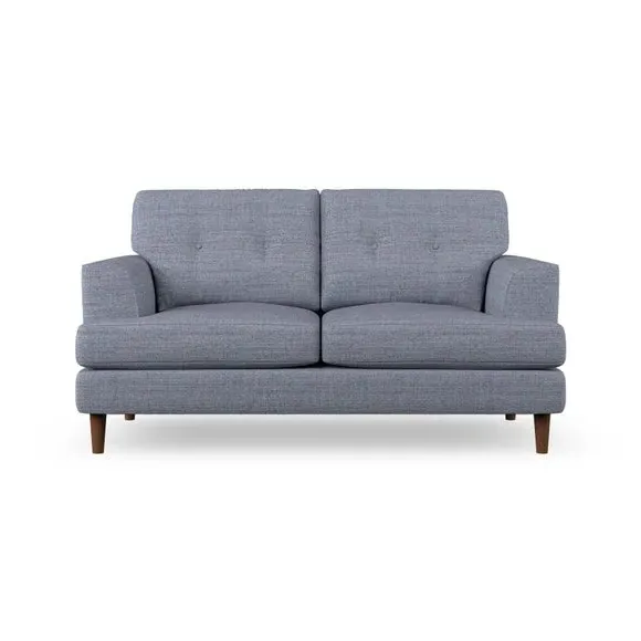 2-Seater Sofa with Button Detail - Navy