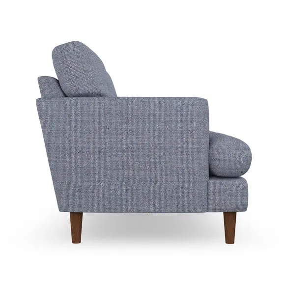 2-Seater Sofa with Button Detail - Navy