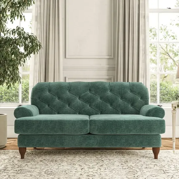 2-Seater Sofa with Button Detail - Pacific, Chenille