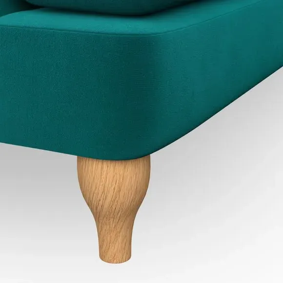 2-Seater Sofa with Button Detail - Peacock, Velvet