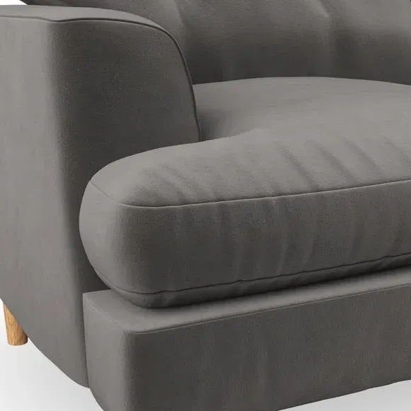 2-Seater Sofa with Button Details - Charcoal