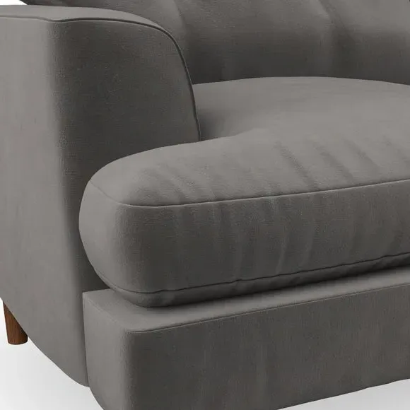 2-Seater Sofa with Button Details - Charcoal