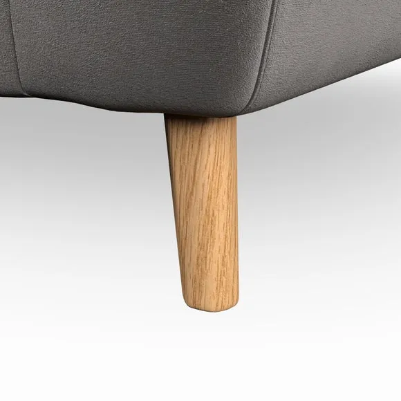 2-Seater Sofa with Button Details - Charcoal