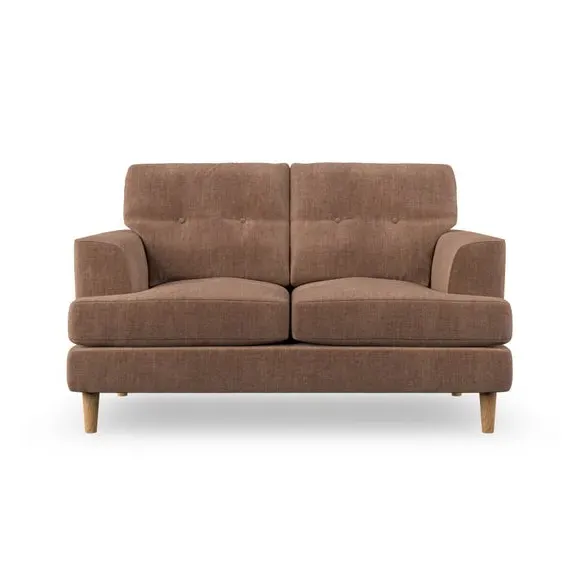 2-Seater Sofa with Button Details - Clay