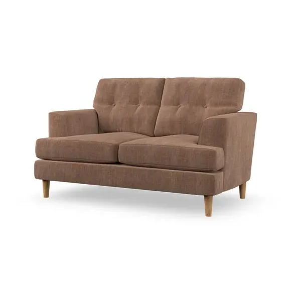 2-Seater Sofa with Button Details - Clay
