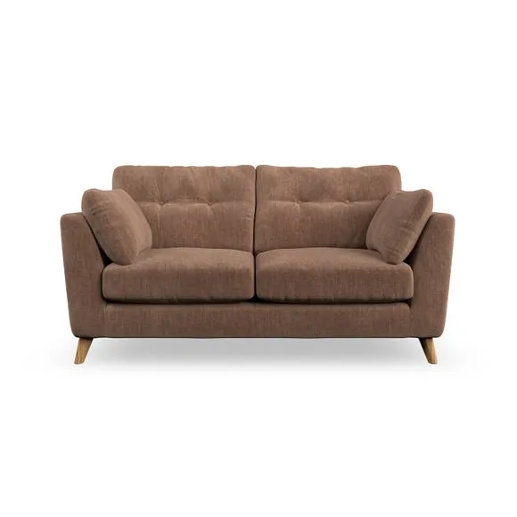 2-Seater Sofa with Button Details - Clay