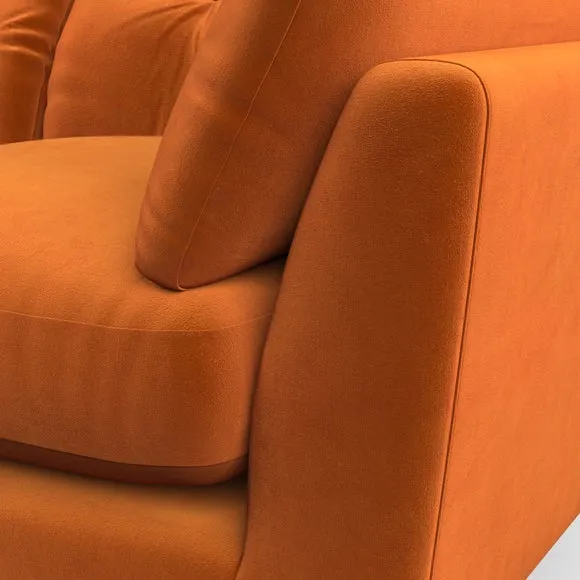 2-Seater Sofa with Button Details - Ginger
