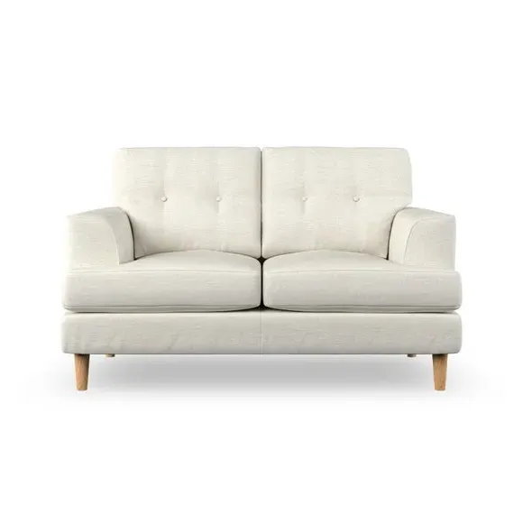 2-Seater Sofa with Button Details - Ivory