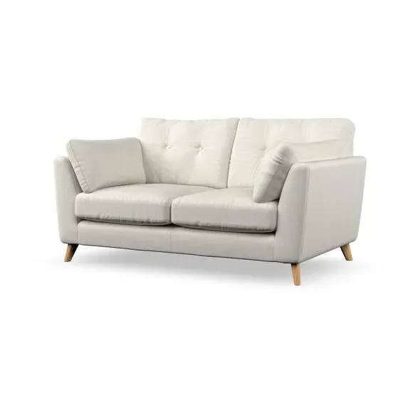 2-Seater Sofa with Button Details - Ivory