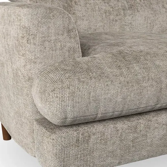 2-Seater Sofa with Button Details - Mushroom