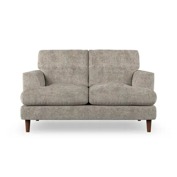 2-Seater Sofa with Button Details - Mushroom