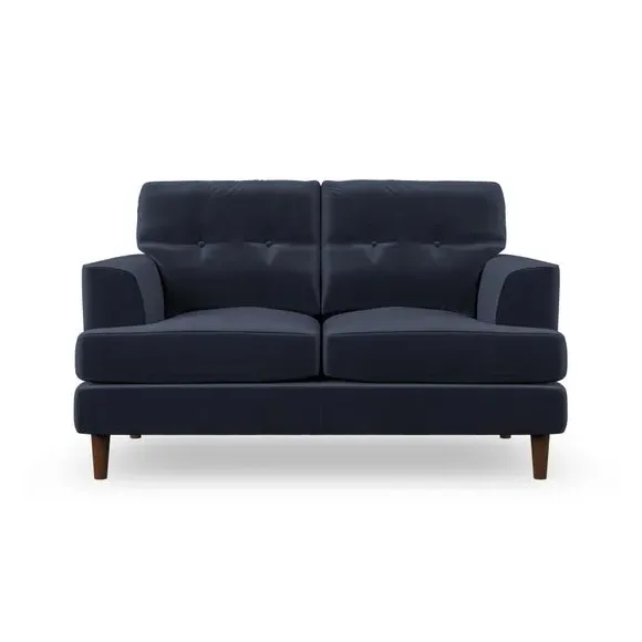 2-Seater Sofa with Button Details - Navy