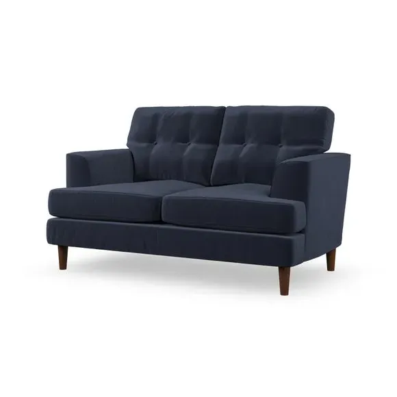 2-Seater Sofa with Button Details - Navy