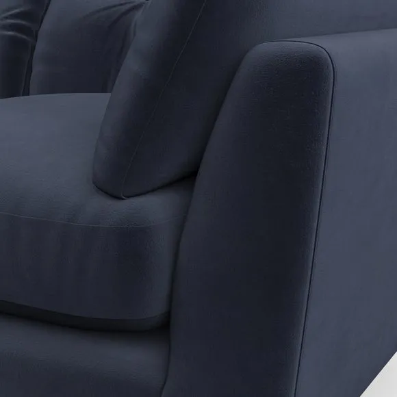 2-Seater Sofa with Button Details - Navy