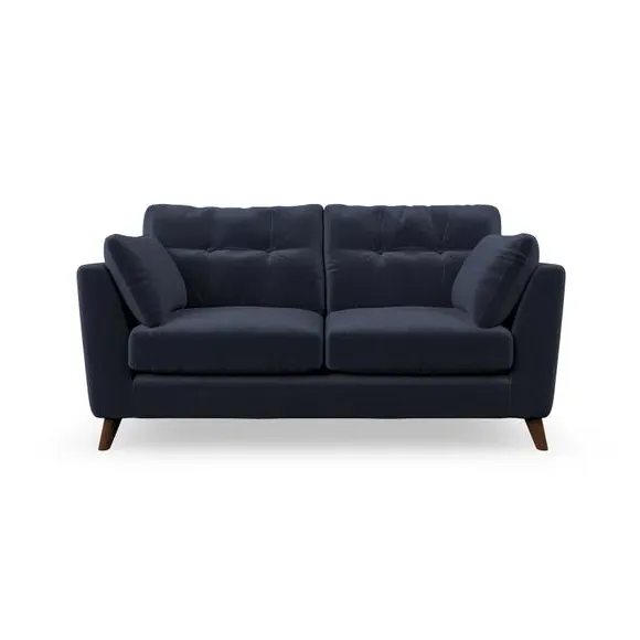 2-Seater Sofa with Button Details - Navy