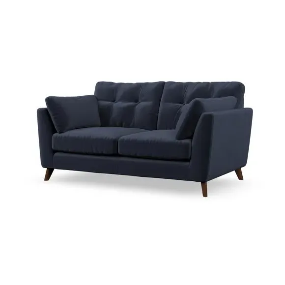 2-Seater Sofa with Button Details - Navy