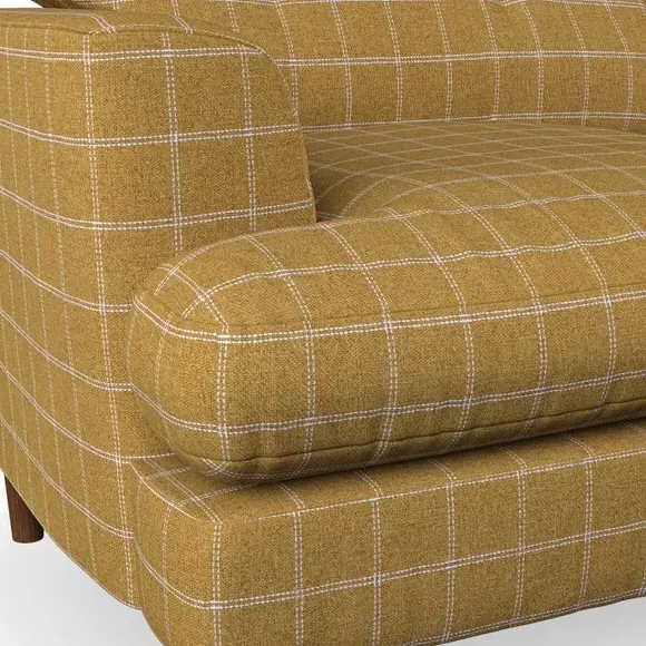 2-Seater Sofa with Button Details - Ochre