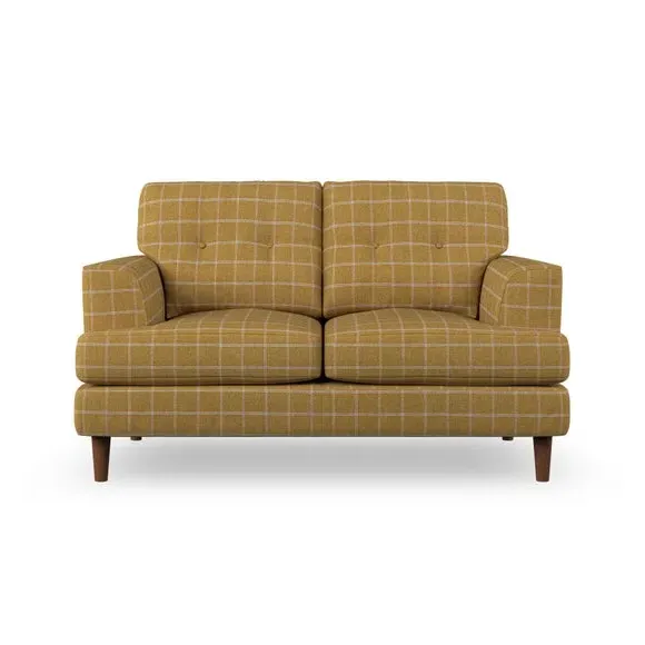 2-Seater Sofa with Button Details - Ochre