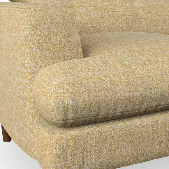 2-Seater Sofa with Button Details - Ochre