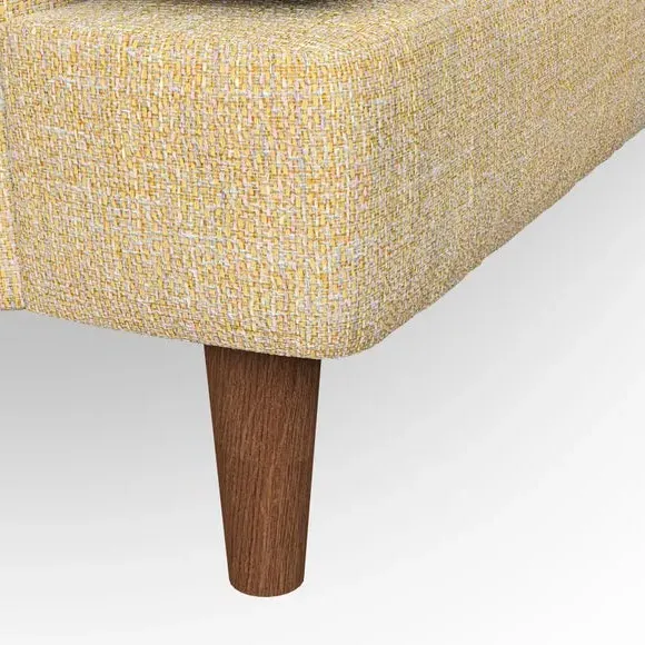 2-Seater Sofa with Button Details - Ochre