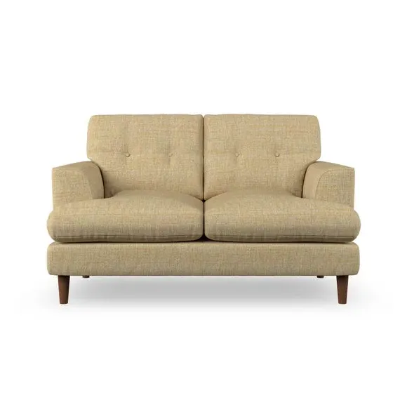 2-Seater Sofa with Button Details - Ochre